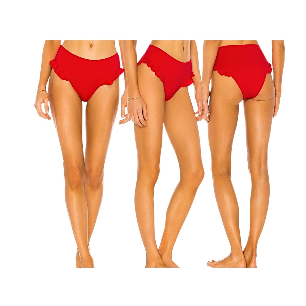 Agua Bendita Penelope Palette Rojo Swim Bottom XL Red Latin Fit Vacation Summer